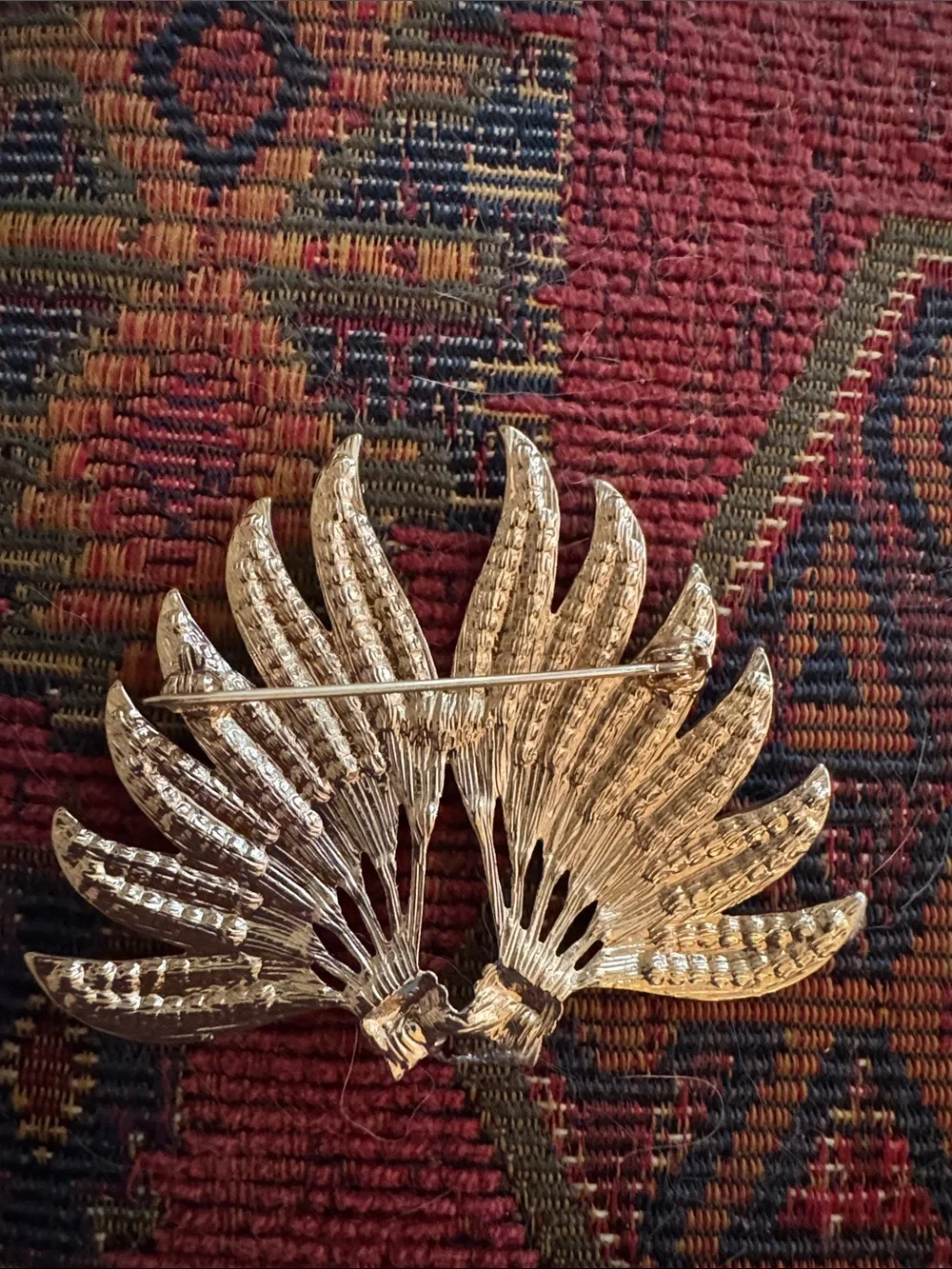 NWOT Gold-Tone Pink Crystal Wing Brooch Pair - Women Jewelry